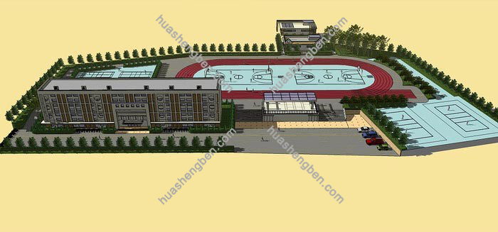 51套超全大中小现代学校校园建筑su模型「免费下载」5.jpg(5)