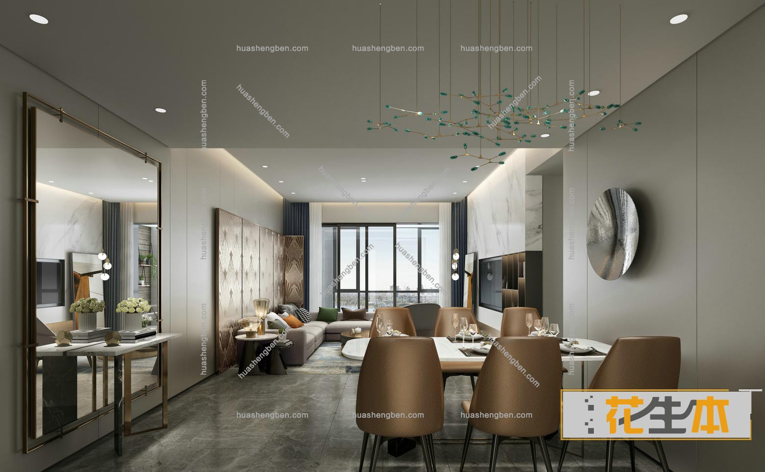 北欧客餐厅3d模型「免费下载」3.jpg(1)