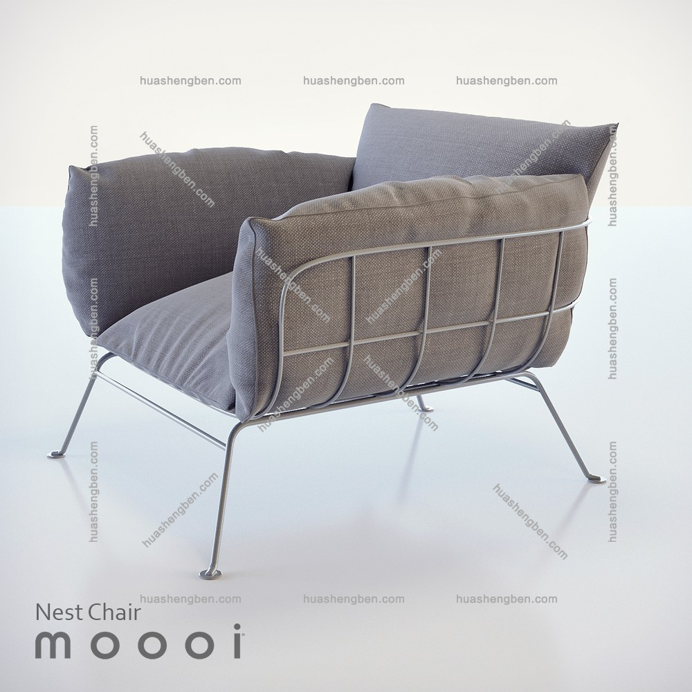 现代单人沙发3d模型「免费下载」Moooi Nest Chair3.jpg(3)