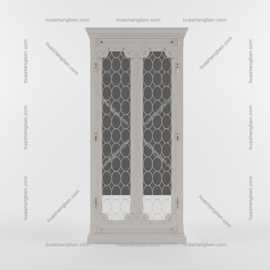 简欧衣柜3d模型「免费下载」Visionnaire_Windsor_Cabinet_preview001.jpg(1)