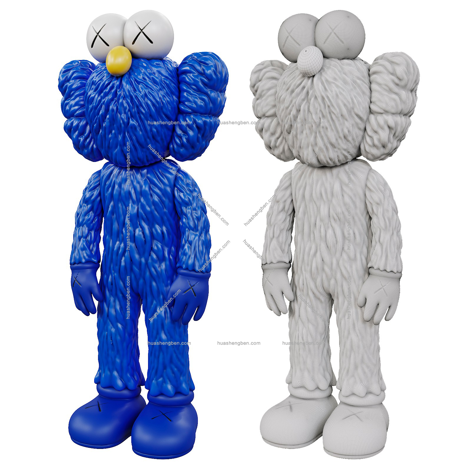 现代多色布艺玩偶组合3d模型「免费下载」KAWS_BFF_Set_of_3_Kaws_Pink_Black_Blue_BFF_c3.jpg(3)