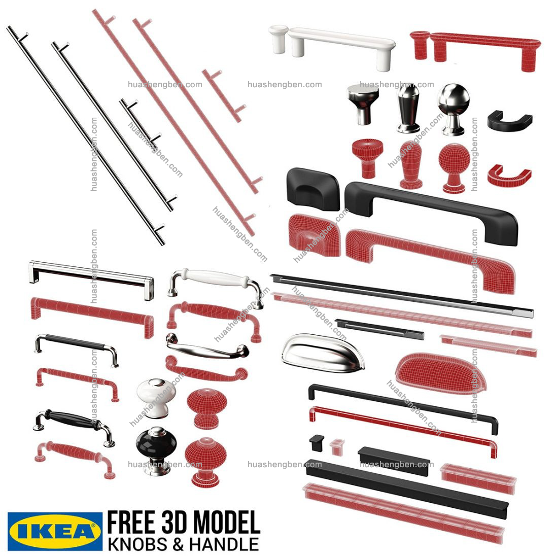 现代宜家旋钮和把手组合3d模型「免费下载」Free-Ikea-Knobs-and-Handles-3D-model-3.jpg(1)