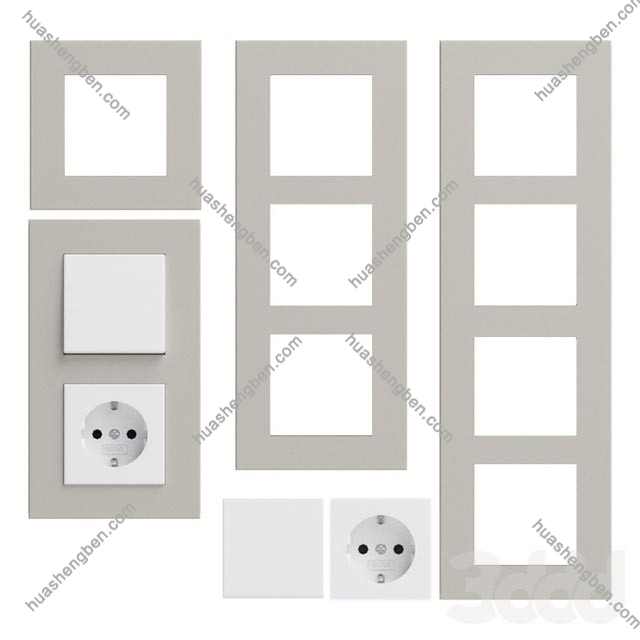现代开关面板插座组合3d模型「免费下载」397817.jpg(1)