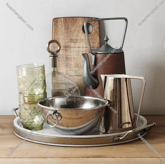 现代厨具组合3d模型「免费下载」Kitchenware Set 05.jpg(1)