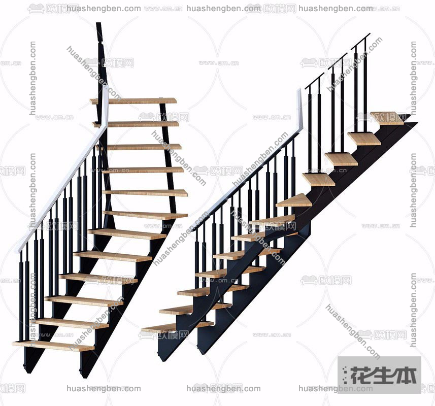 现代楼梯3d模型「收费下载」现代楼梯3d模型 ID748755.jpg(1)