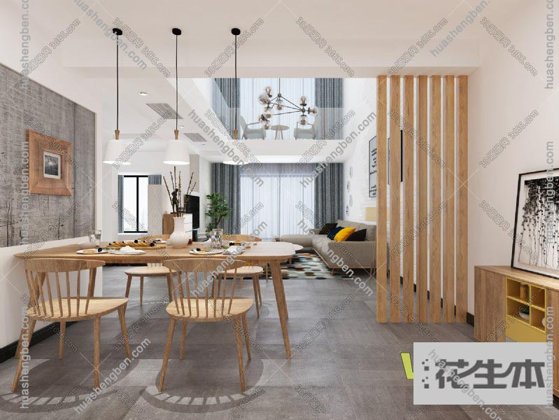 现代客餐厅3d模型「免费下载」客餐厅3D模型下载      溜溜ID：558557.jpg(1)