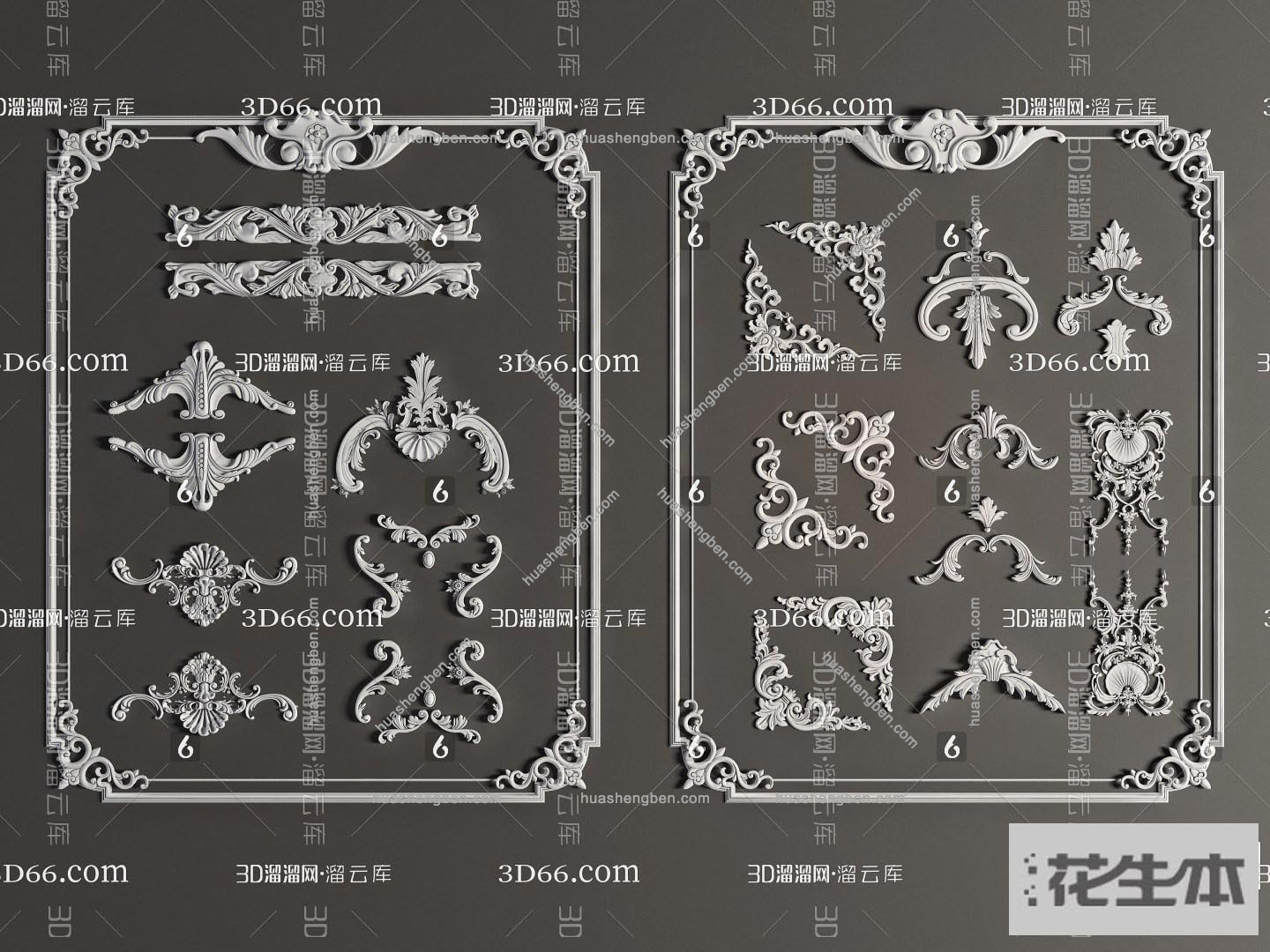 欧式雕花3d模型「免费下载」欧式雕花3D模型下载ID865128.jpg(1)