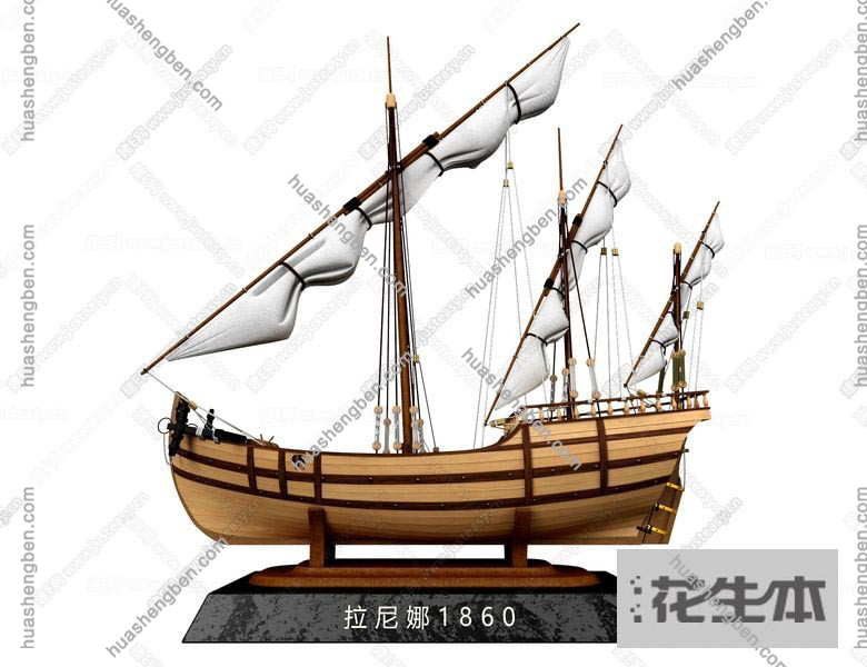 欧式复古帆船模型3d模型「免费下载」复古帆船模型366588.jpg(1)