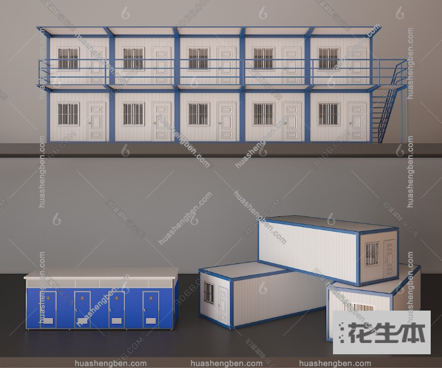 现代集装箱3d模型「免费下载」现代集装箱3D模型下载 ID 741775.jpg(1)