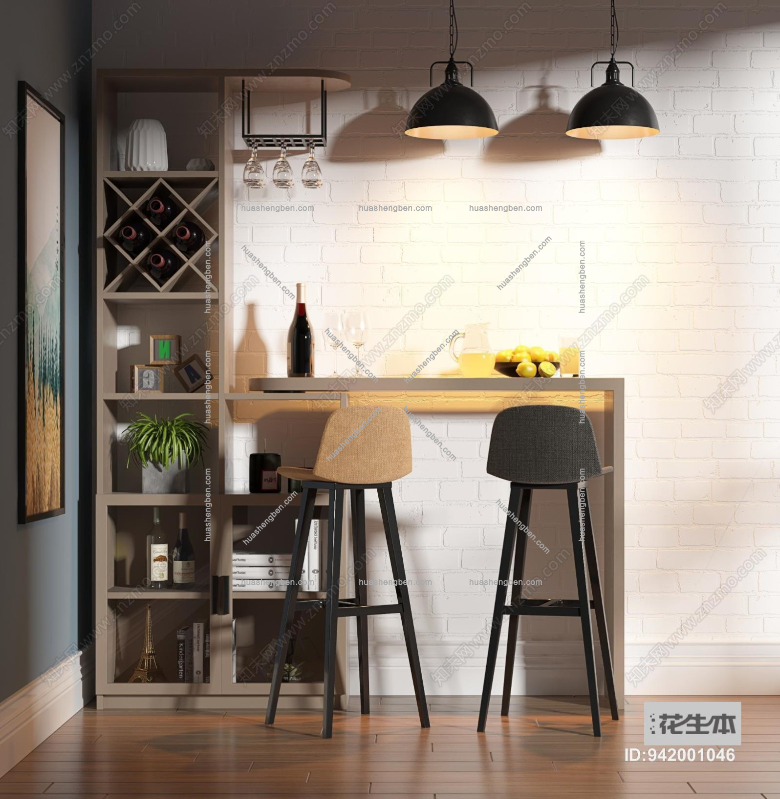 北欧餐厅3d模型「免费下载」北欧餐厅3D模型下载【ID942001046】.jpg(1)