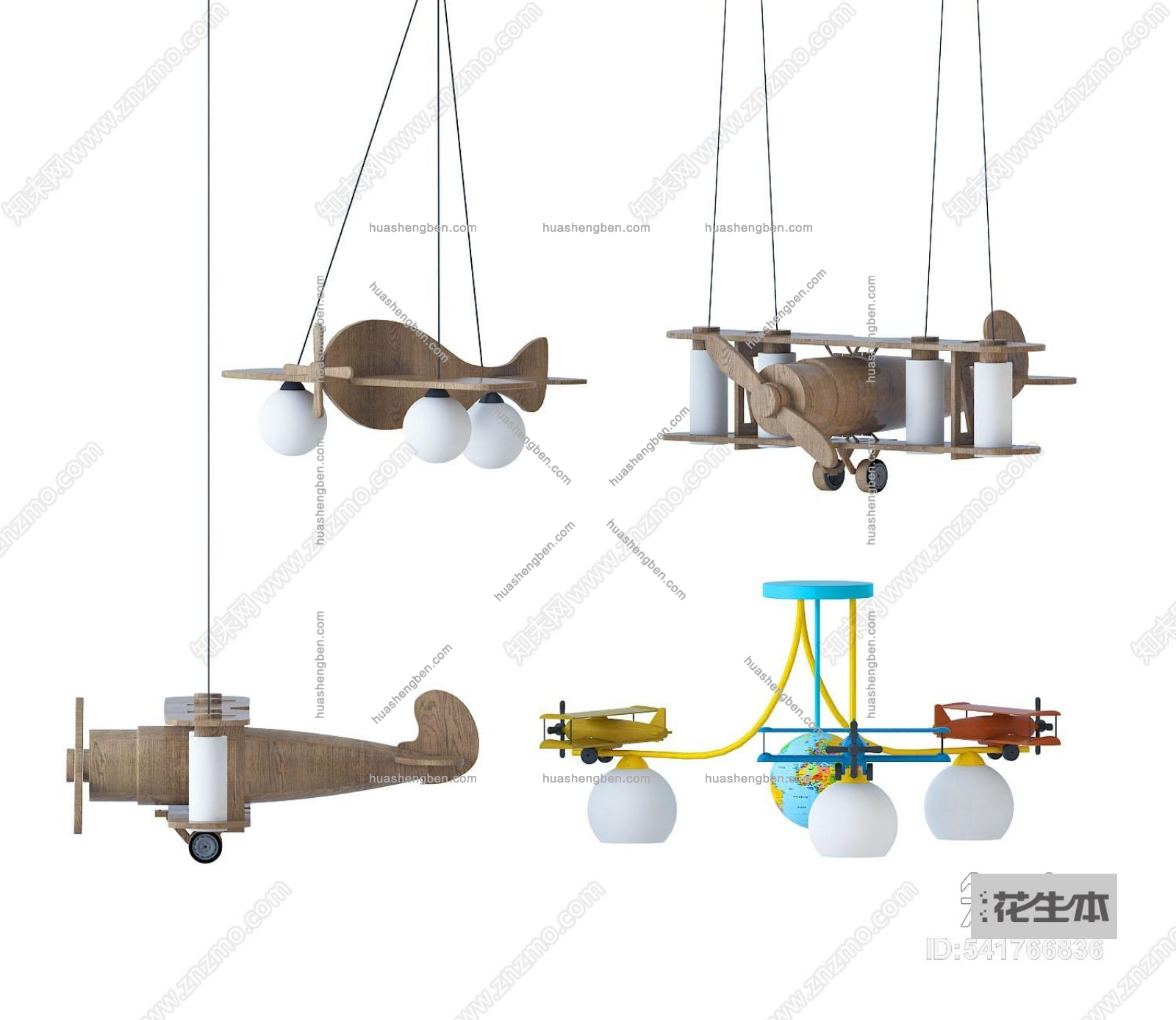 现代儿童飞机吊灯组合3d模型「免费下载」现代儿童飞机吊灯组合【ID541766836】.jpg(1)