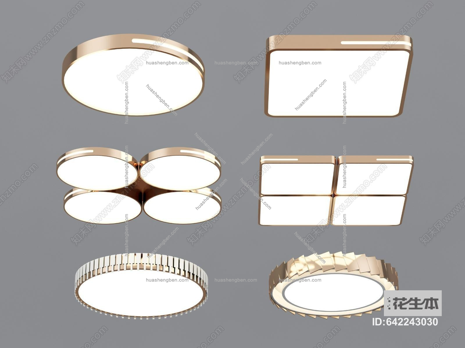 现代吸顶灯组合3d模型「免费下载」现代吸顶灯组合【ID642243030】.jpg(1)