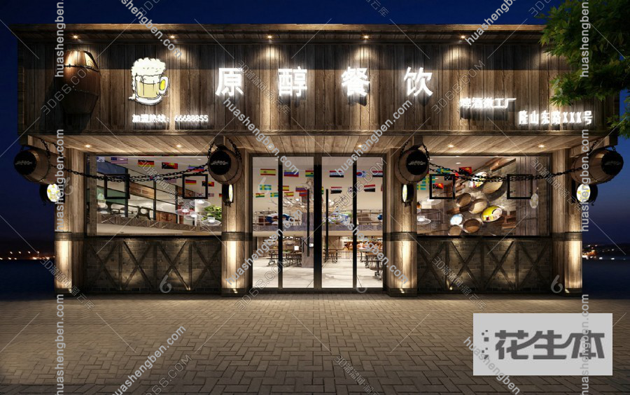 现代门头店面3d模型「免费下载」店面3D模型 （ID：544414）.jpg(1)