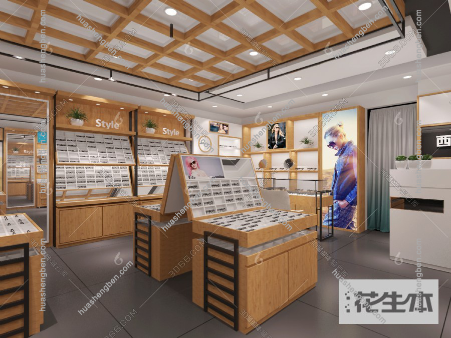 现代眼镜店3d模型「免费下载」眼镜店3D模型 （ID：615454）.jpg(1)