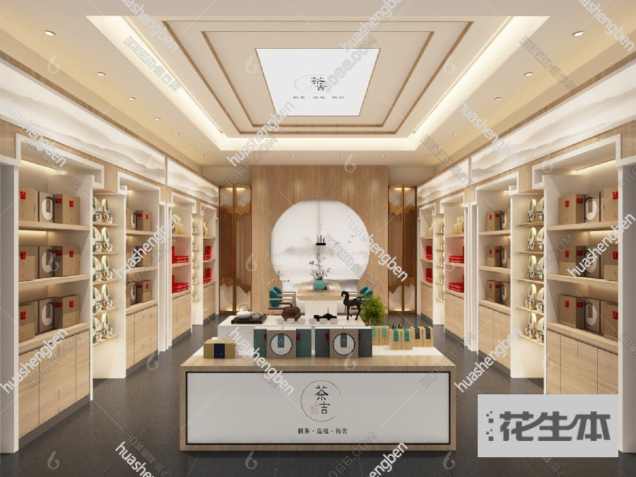 现代茶叶店3d模型「免费下载」茶叶店3D模型 （ID：709074）.jpg(1)