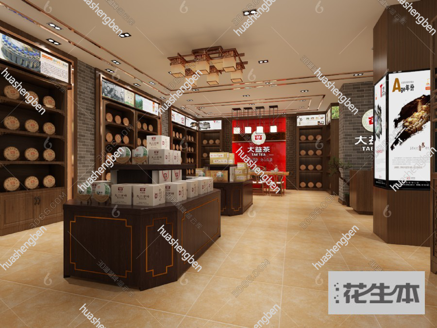 现代茶叶店3d模型「免费下载」茶叶店3D模型 （ID：712664）.jpg(1)