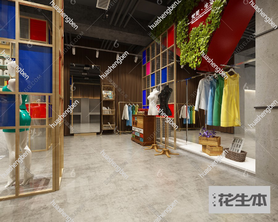 现代服装店3d模型「免费下载」服装店3D模型 （ID：631839）.jpg(1)