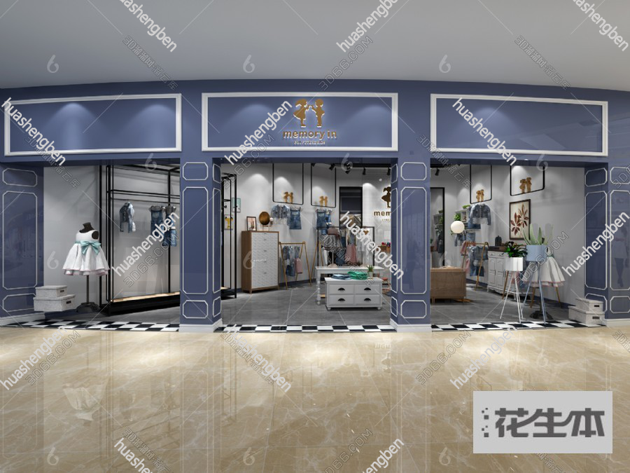 后现代童装店3d模型「免费下载」童装店3D模型 （ID：695791）.jpg(1)