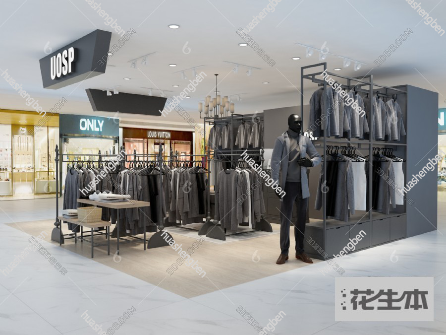 现代服装店3d模型「免费下载」服装店3D模型 （ID：643081）.jpg(1)