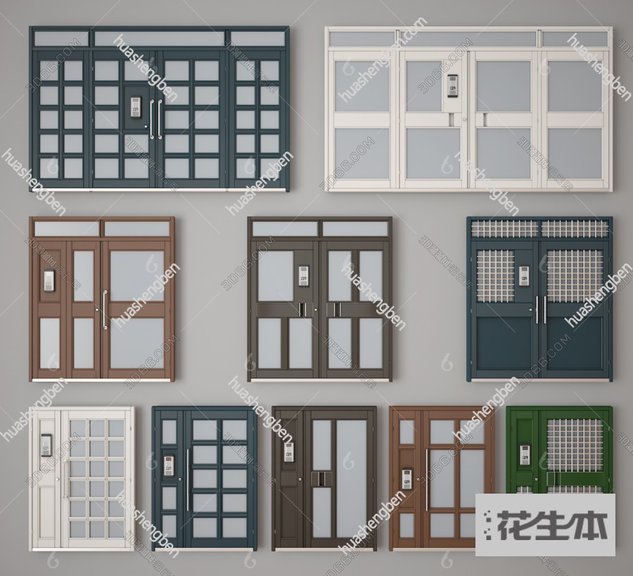 现代大门3d模型「免费下载」大门3D模型 （ID：763887）.jpg(1)