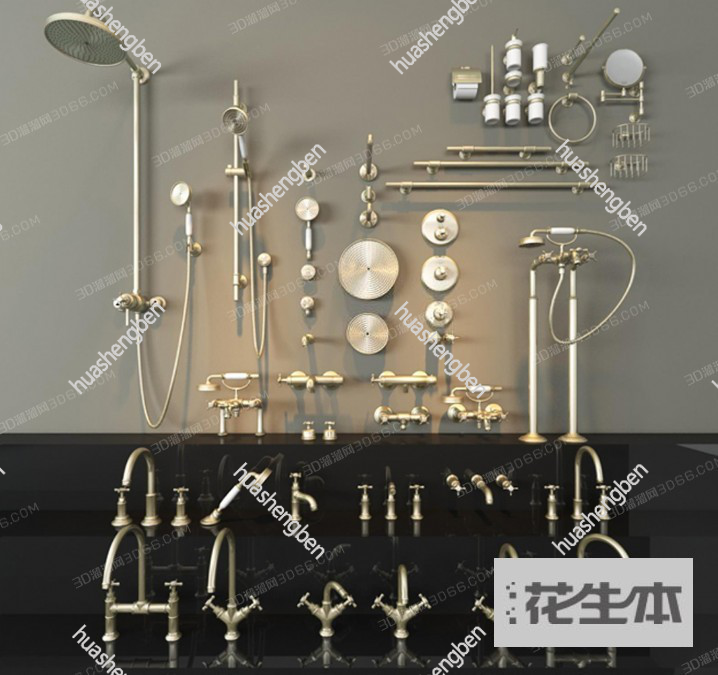 现代卫浴器具3d模型「免费下载」卫浴器具3D模型 （ID：540589）.jpg(1)