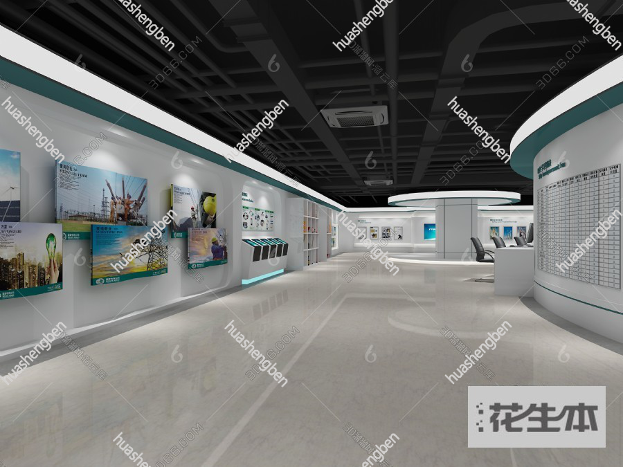 现代展厅3d模型「免费下载」展厅3D模型 （ID：645938）.jpg(1)