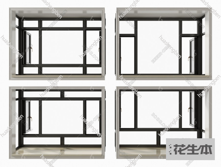 现代飘窗3d模型「免费下载」飘窗3D模型 （ID：826388）.jpg(1)