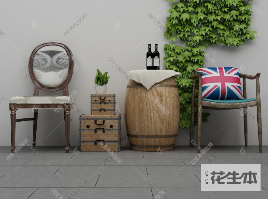 后现代休闲椅3d模型「免费下载」休闲椅3D模型 （ID：643658）.jpg(1)