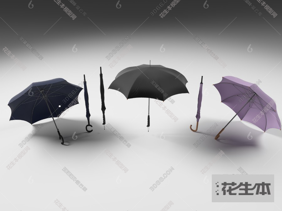 现代雨伞3d模型「免费下载」雨伞3D模型 （ID：775967）.jpg(1)