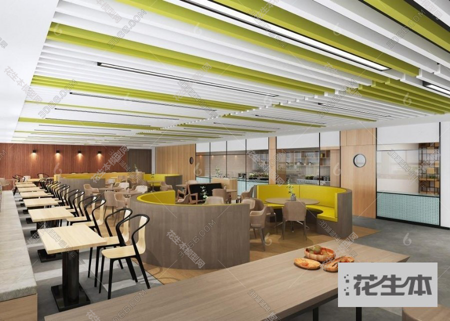 现代快餐店3d模型「免费下载」快餐店3D模型 （ID：820498）.jpg(1)