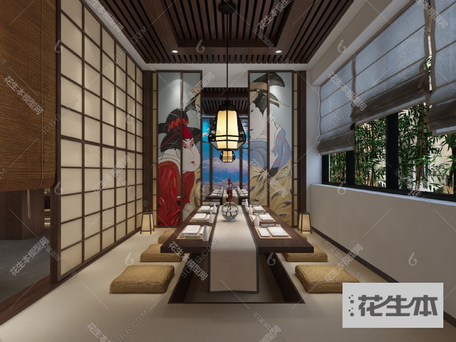 后现代餐厅3d模型「免费下载」餐厅3D模型 （ID：560189）.jpg(1)