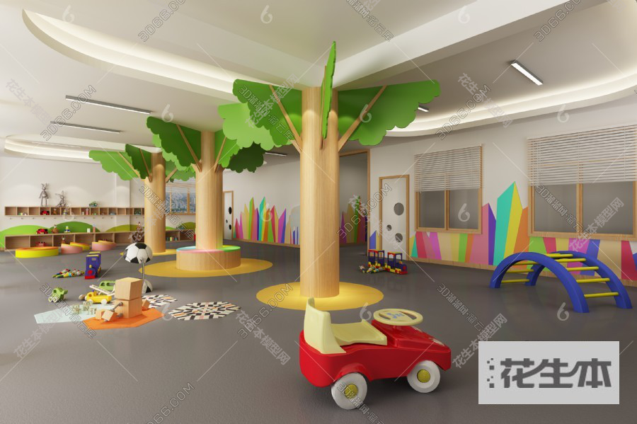 后现代幼儿园3d模型「免费下载」幼儿园3D模型 （ID：629950）.jpg(1)