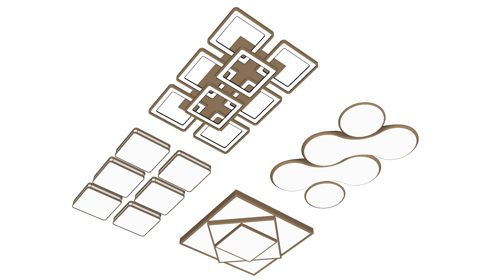 40新中式吸顶灯SketchUp草图模型下载(1)