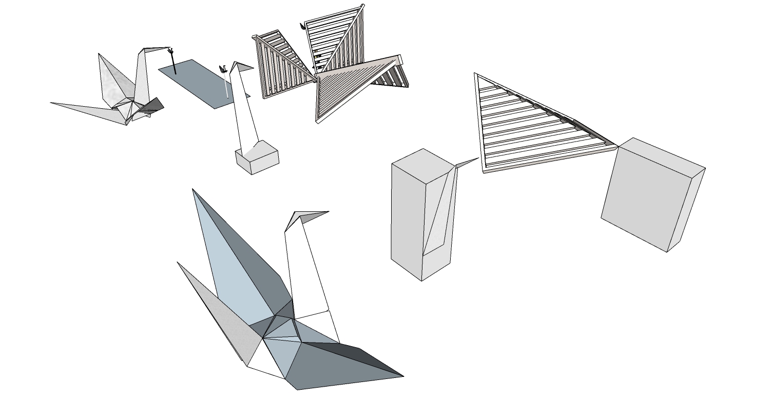 26千纸鹤SketchUp草图模型下载(1)