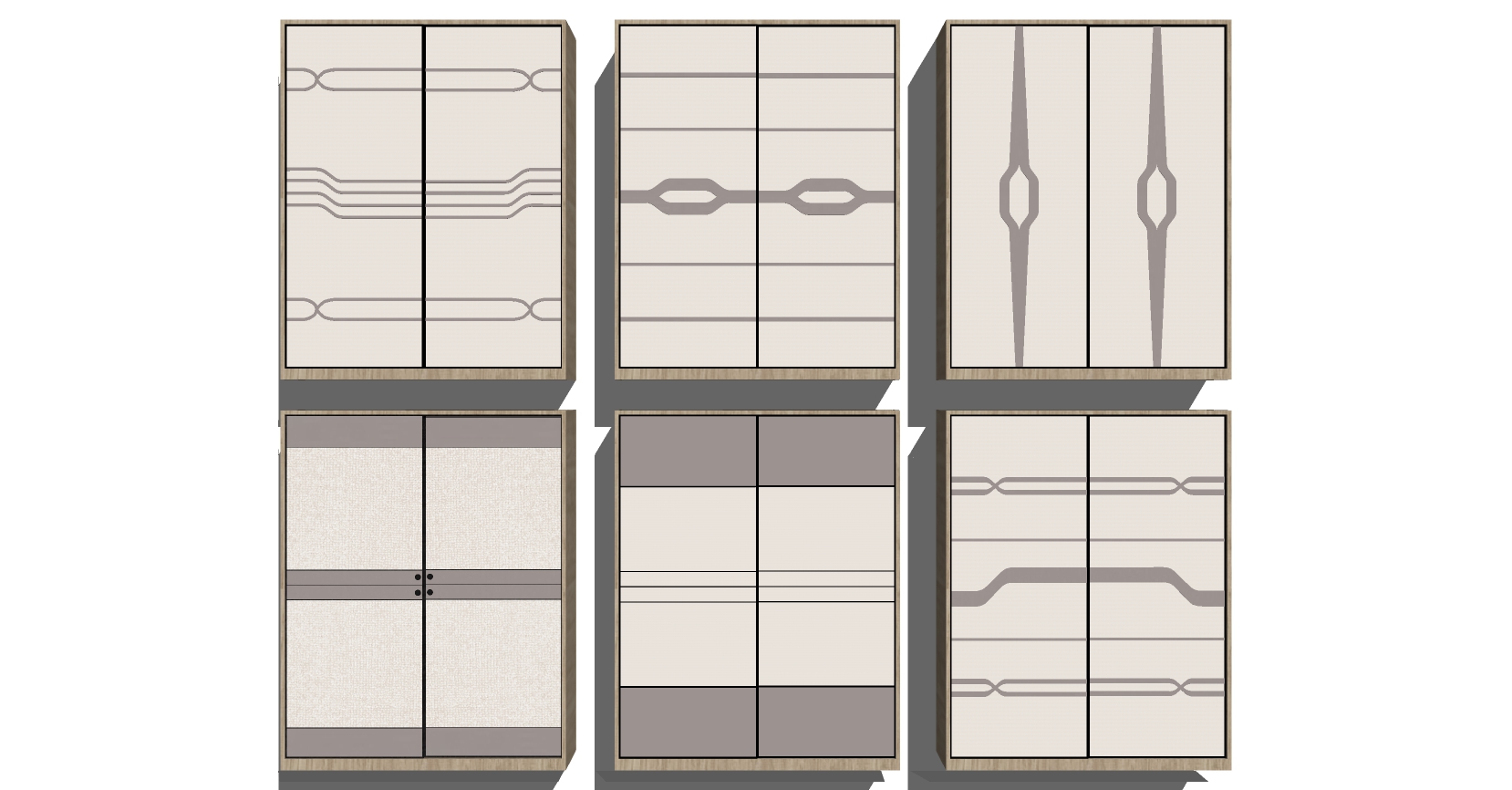 (42) 现代衣柜sketchup草图模型下载(1)