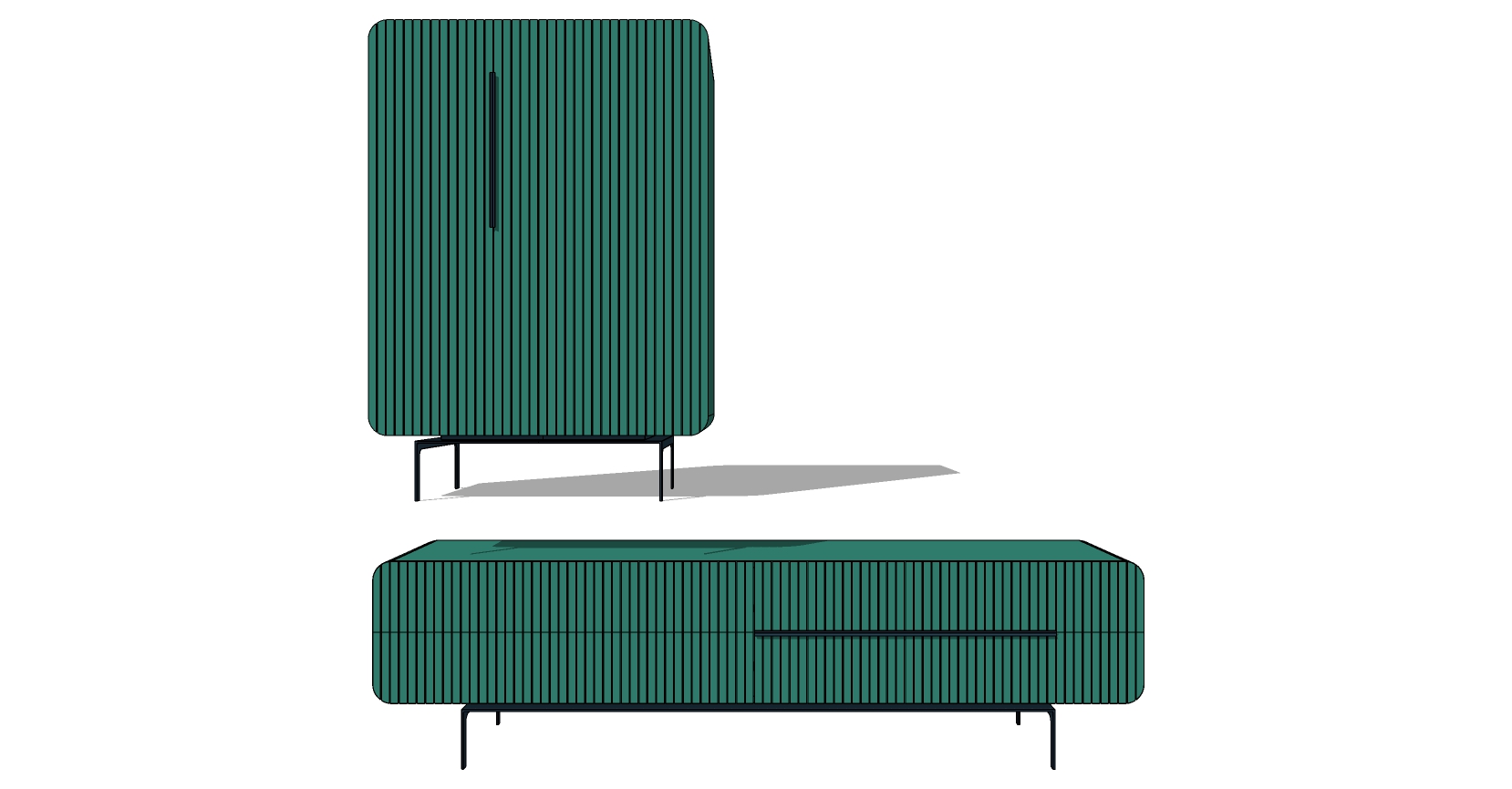 07现代电视柜玄关柜 斗柜电视柜sketchup草图模型下载