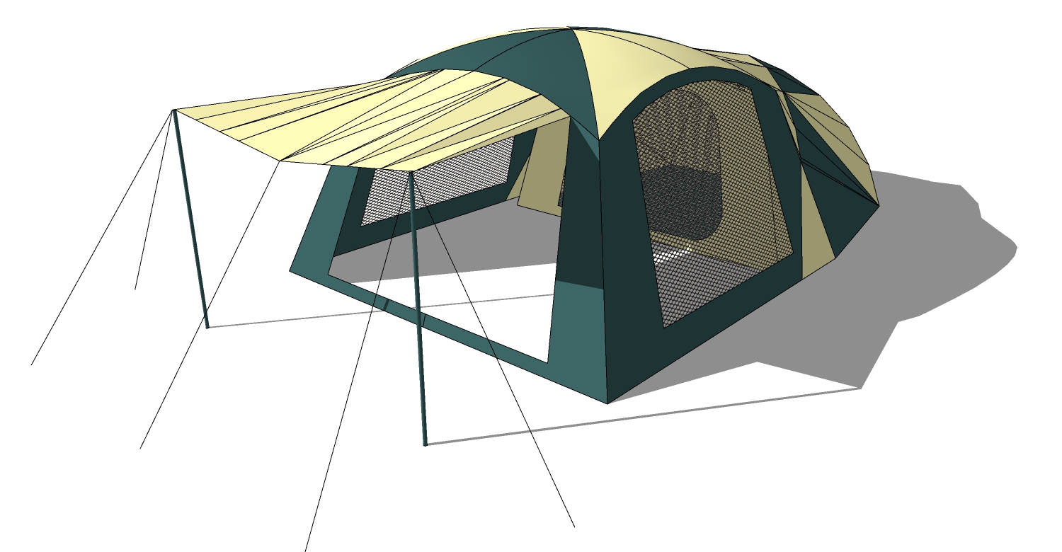 露营野炊帐篷SketchUp草图模型下载 (68)(1)