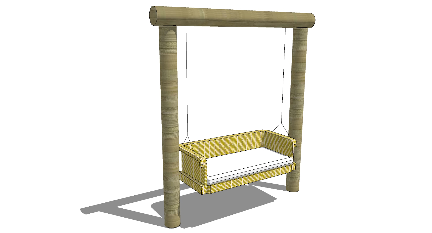 18-秋千椅子sketchup草图模型下载