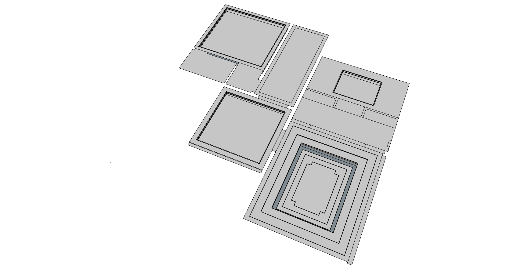 中式吊顶合集 sketchup草图模型下载(5)