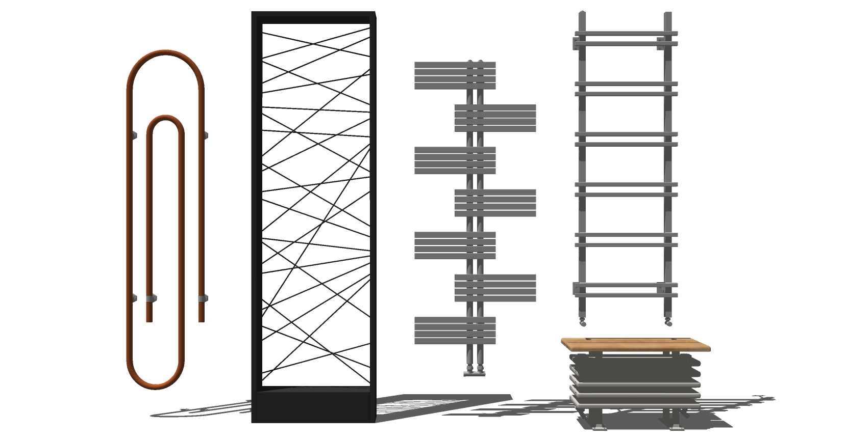 15现代暖气片sketchup草图模型下载(1)