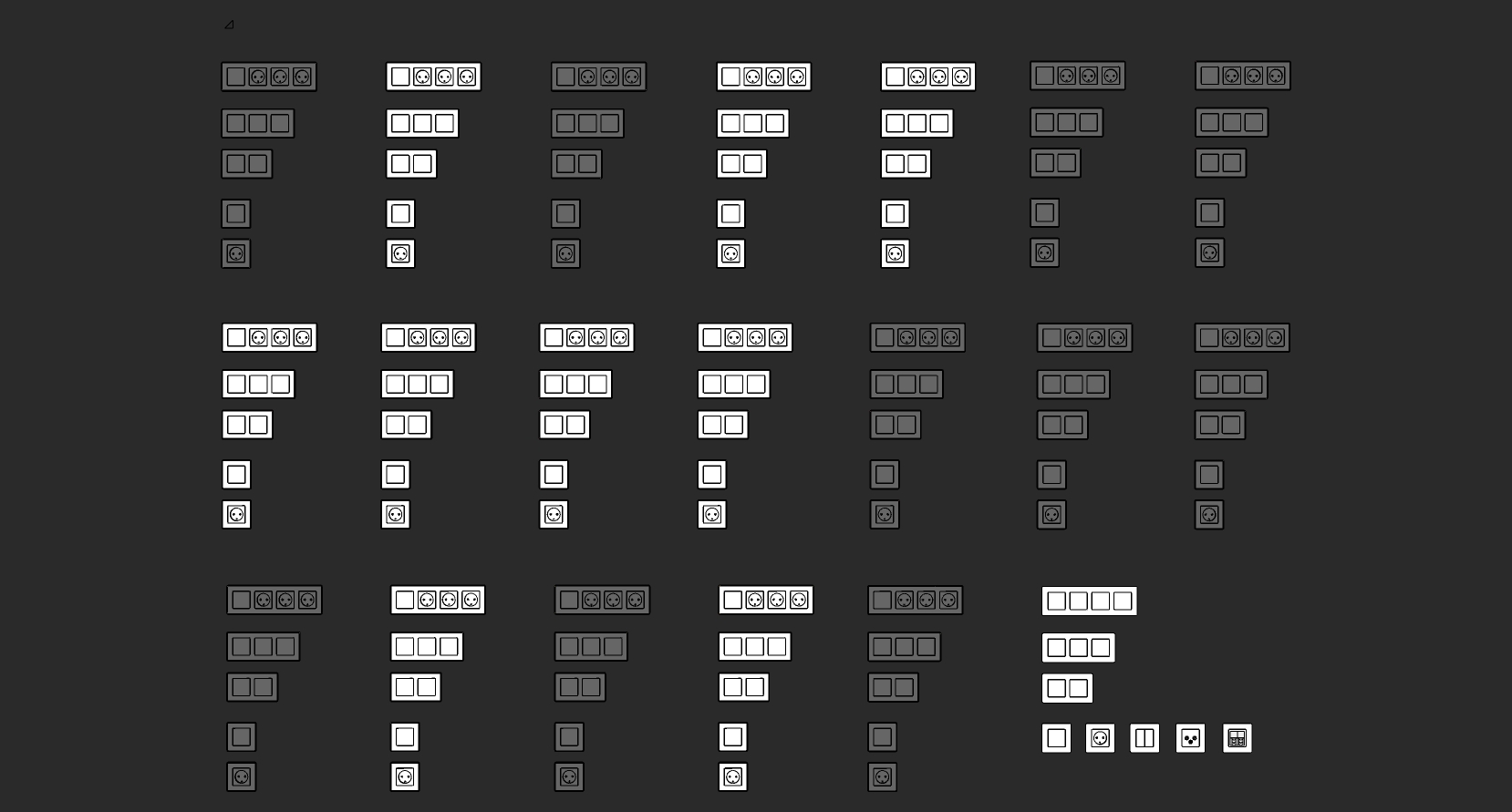 6现代插座开关组合 sketchup草图模型下载 (1)(1)