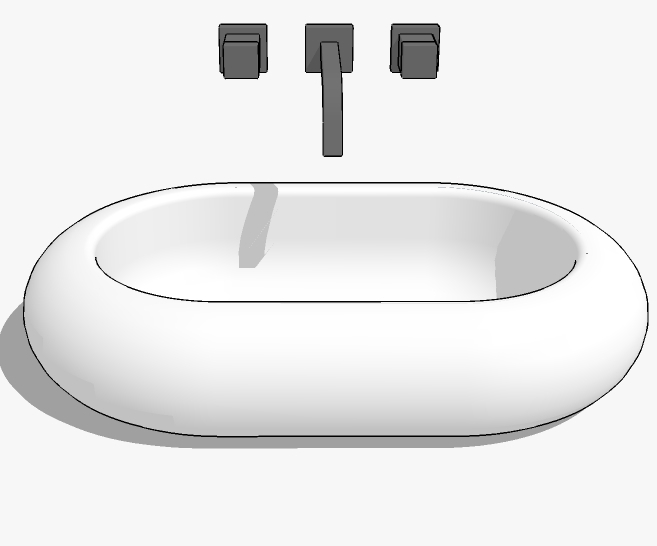 现代卫浴洗手盆台上盆sketchup草图模型 (34)(1)