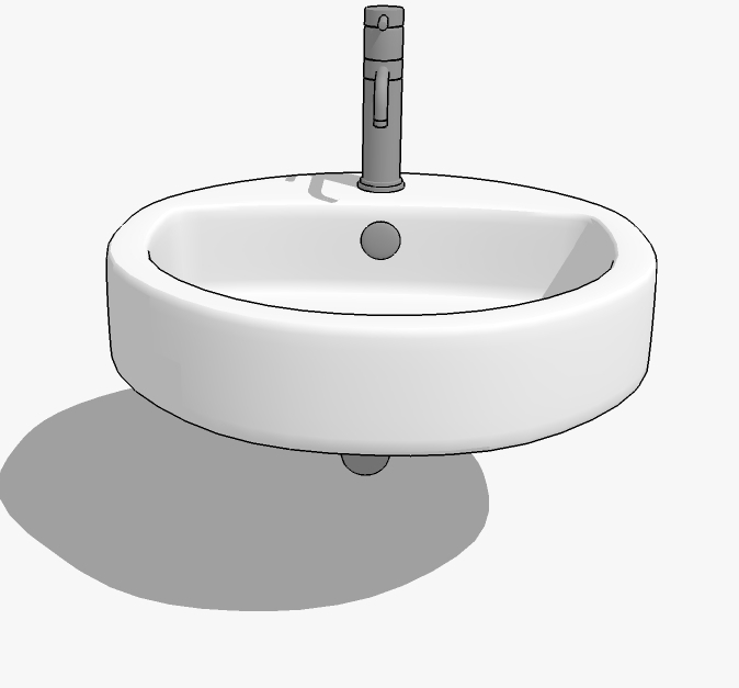 现代卫浴洗手盆台上盆sketchup草图模型 (24)(1)