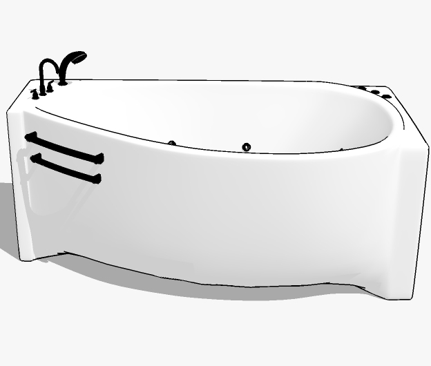 现代卫浴浴缸sketchup草图模型下载 (5)(1)