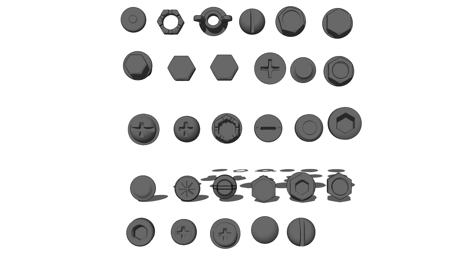 (65)螺丝钉sketchup草图模型下载