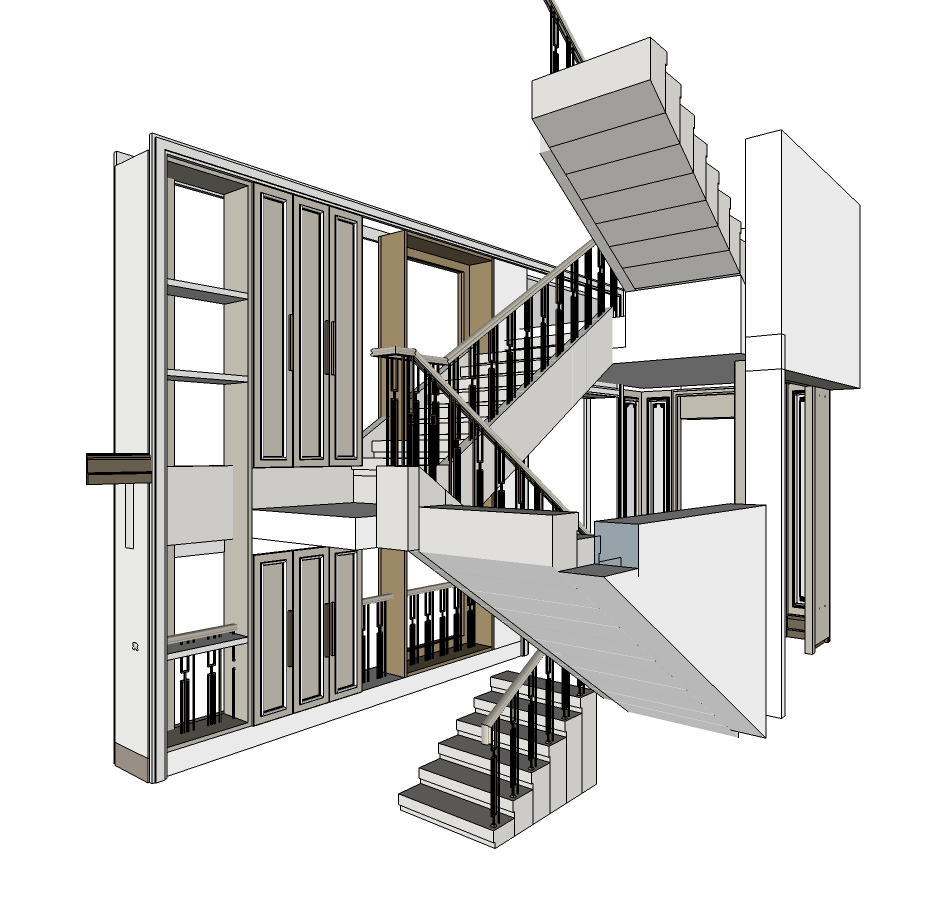 楼梯和柜子sketchup草图模型下载(1)