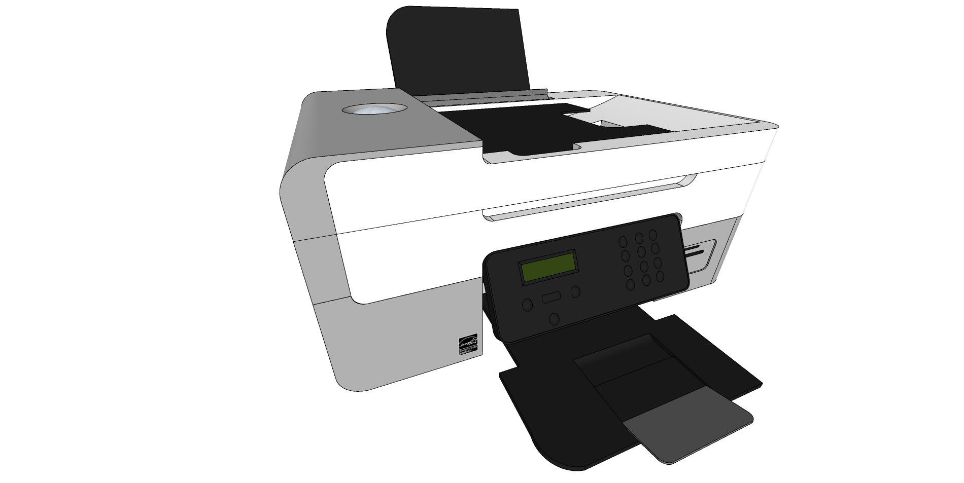 复印机打印机003sketchup草图模型下载