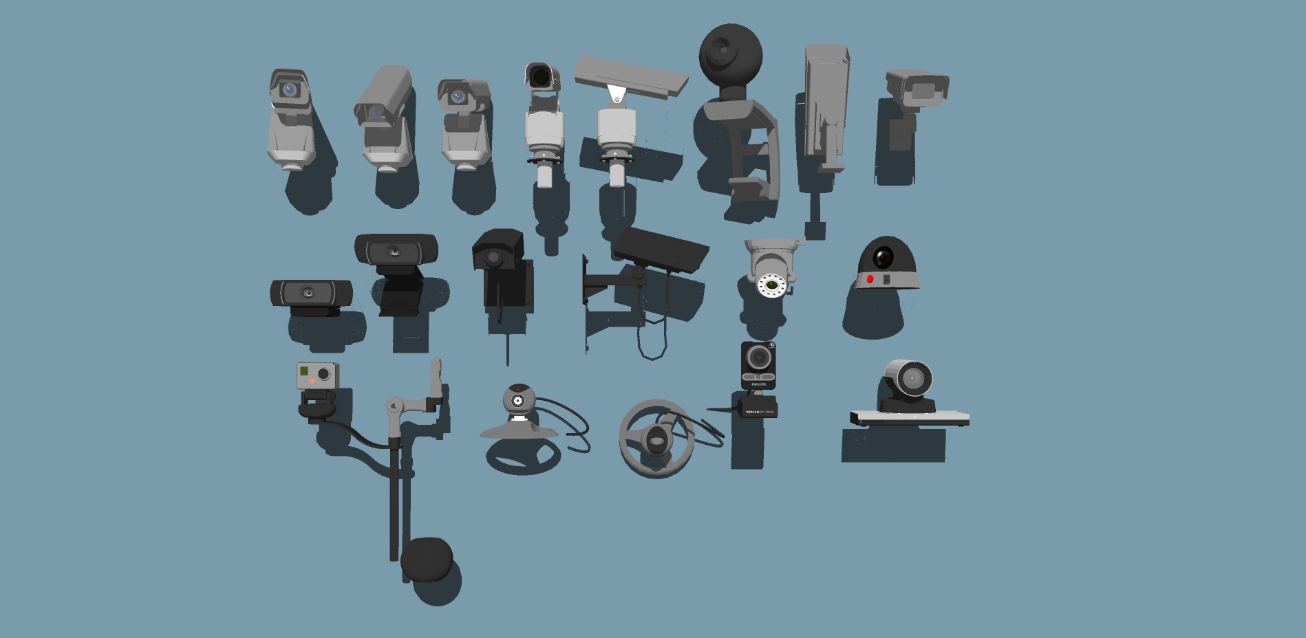 81监控设备摄像头监控设备安防设备sketchup草图模型下载(1)