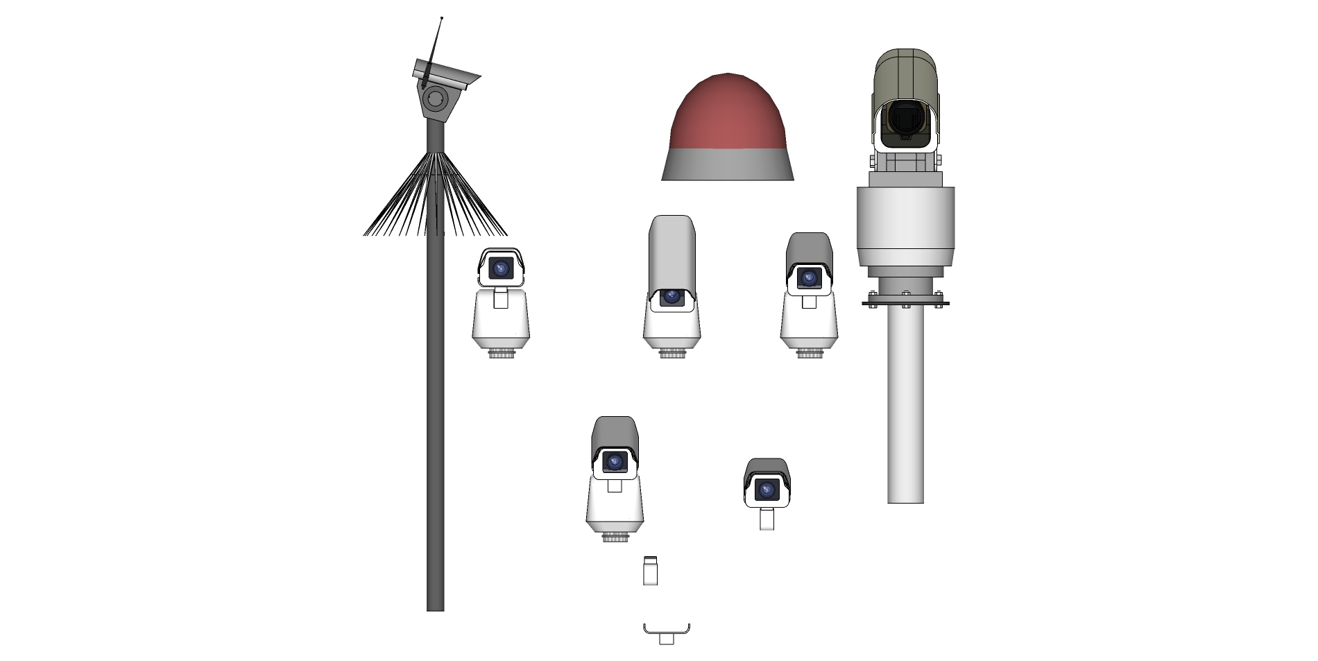 76监控设备摄像头监控设备sketchup草图模型下载(1)