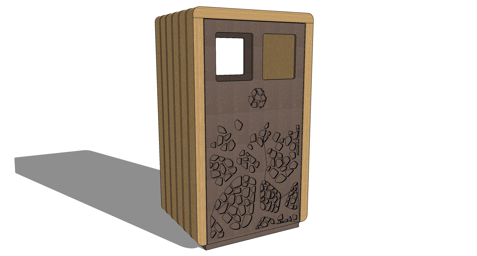 新中式户外垃圾桶垃圾箱 sketchup草图模型下载 (15)(1)